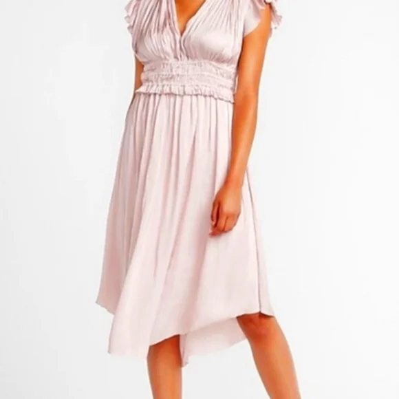 Satin short sleeve express dress